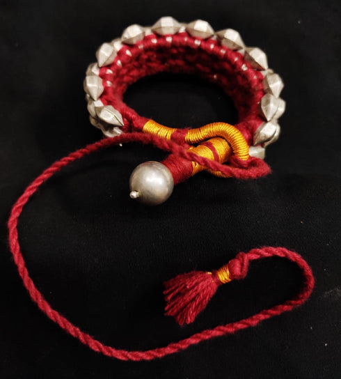 Original antique old silver bracelet