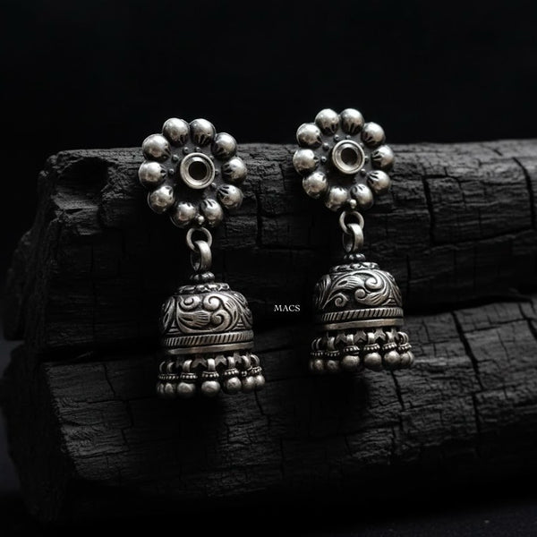 Silver Chitai Jhumka