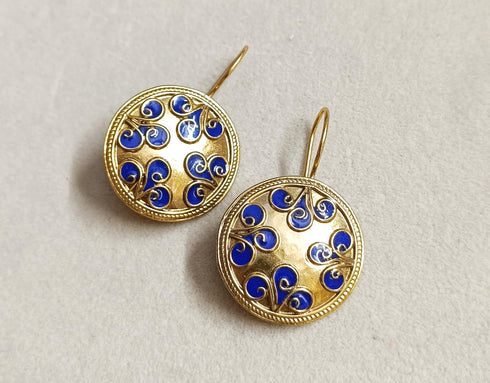 Gold plated Painting Earrings