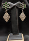 Chitai Green Glass Earrings