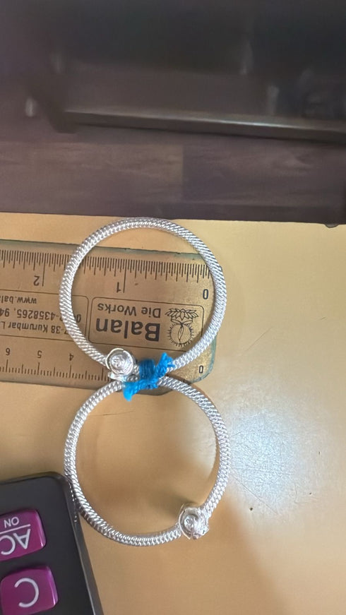 Silver baby anklet (pair)