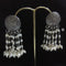 Silver Layered Pearl Earrings