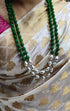 Dholki Green Beads Semiprecious Necklace