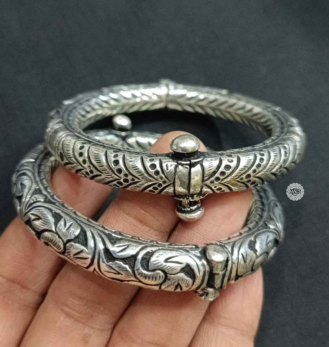 Chitai pure silver kada Silver Kada Chandi kada MACS