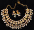 White Jadau Kundan Necklace Sets - Bridal Jewellery Sets-Buy Designer Choker Necklace- Polki Necklace Kundan Set-Sabyasachi Wedding Necklace for Women