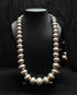Big Silver Bead Wax Necklace (oversized beads)
