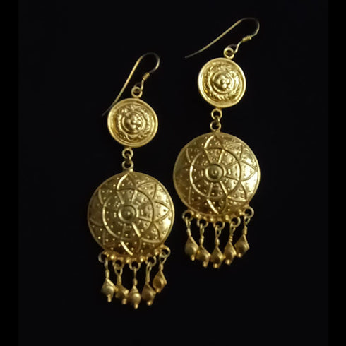Gold plated Disc Earrings