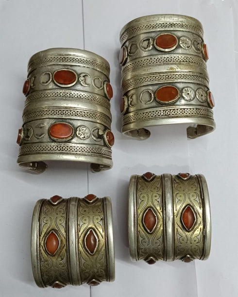 Vintage Silver Stone Kada- Size 2.5