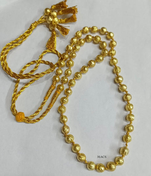 Goldplated Wax Carved Necklace