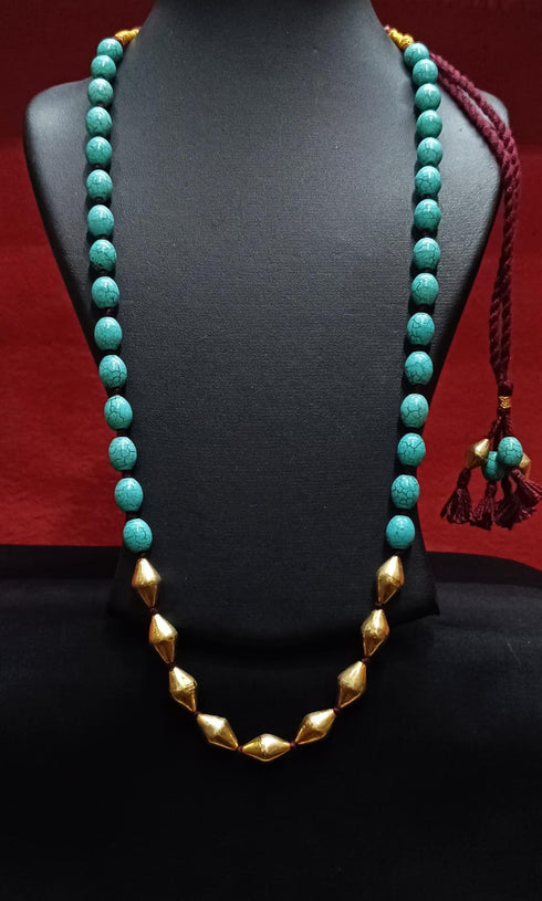 Dholki Gold-plated Turquoise Necklace
