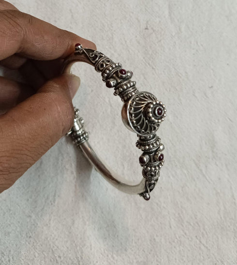 925 Silver Pink Kemp Bangle (Size 2.8)