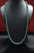 Green melon silver beads necklace