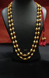 Two Line Gold Dholki Necklace