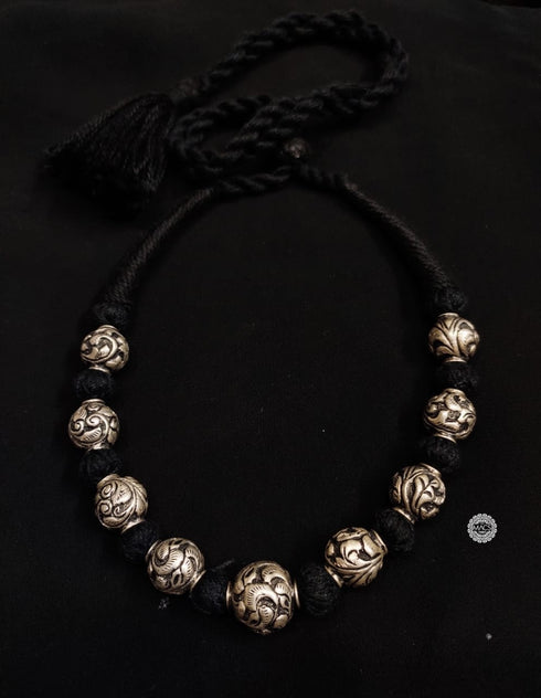 Chitai Silver Bead Necklace