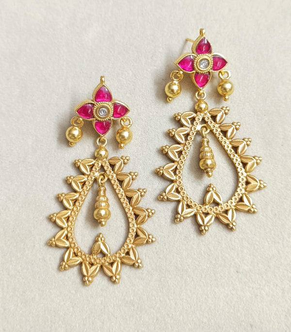 Goldplated Kundan Earrings