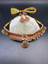 925 ruby pink kundan pearl necklace and earrings