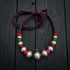 Wax Beads Silver Multi Color Necklace (oversized beads)