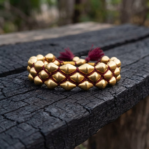 Dholki Gold Pochi Bracelet