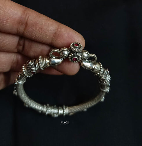 925 Silver Stone Bangle (Size 2.8)
