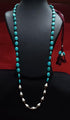 Dholki Turquoise Silver Necklace