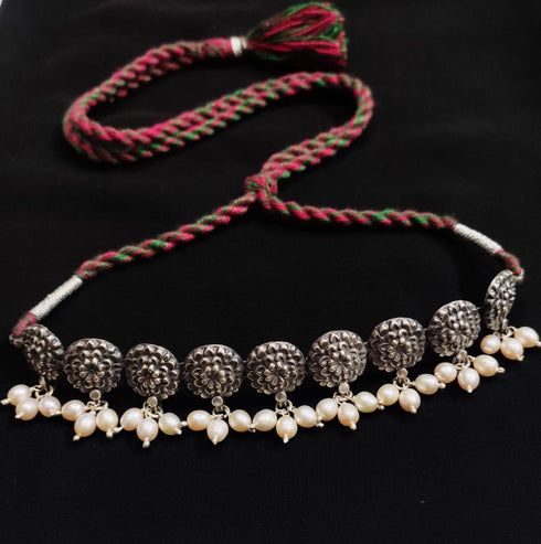 925 Silver Pearl Choker