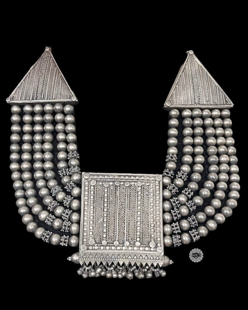 layered classic statement necklace in 925 silver