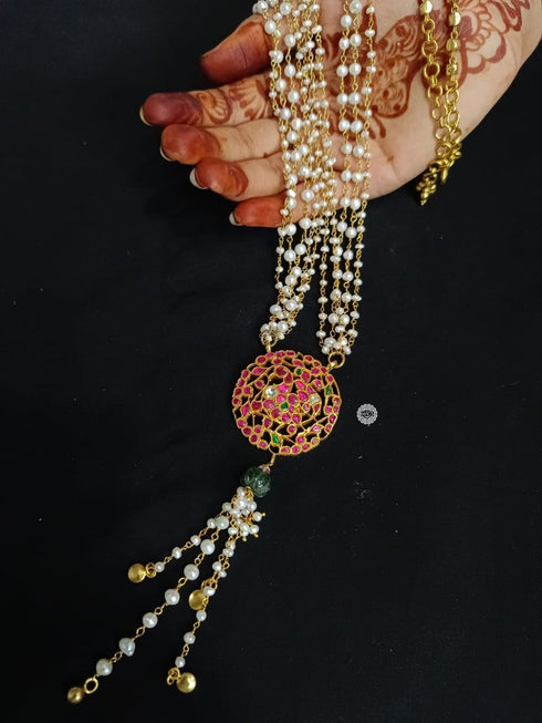 925 Peacock Kundan Pearl Necklace