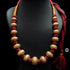 Gold plated Wax Carved Necklace (oversized beads)