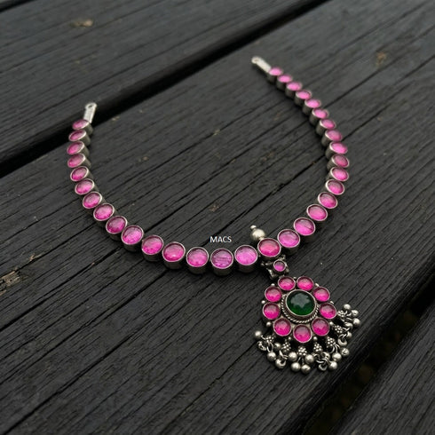 925 Silver Reversible Attigai Necklace (pre order)