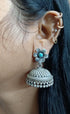 925 Silver Turquoise Jhumka