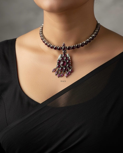 Dark Pink Addigai Kemp Necklace (pre order)