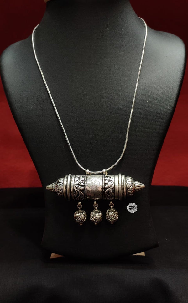 925 Silver taveez necklace