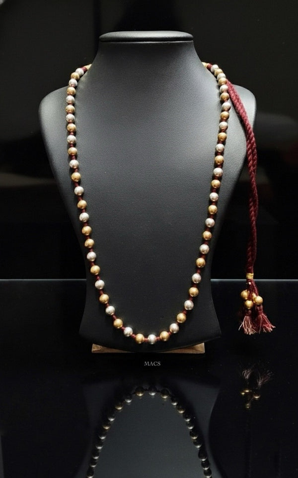 Single Line Round Dual tone Necklace