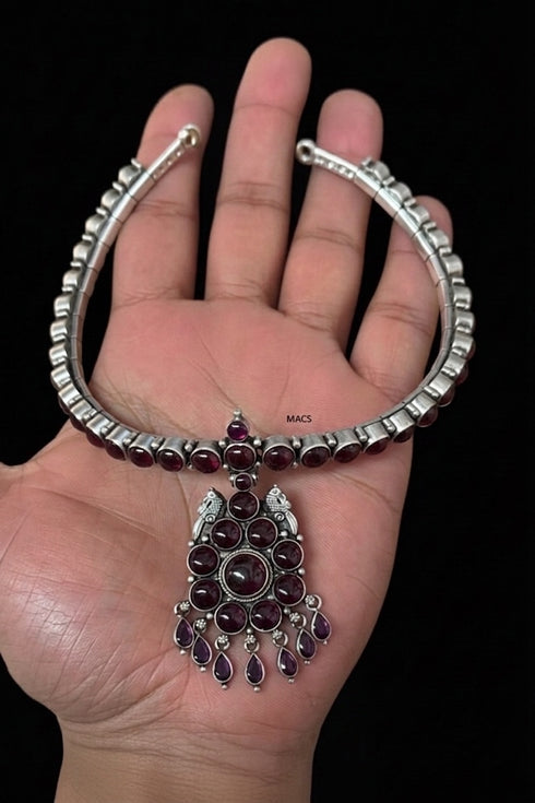 Dark Pink Addigai Kemp Necklace (pre order)