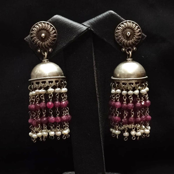 925 Silver Beaded Jhumka