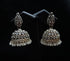 Silver White Stone Jhumka
