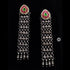 Long Silver Kundan Earrings
