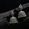 Silver White Stone Jhumka