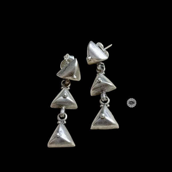 925 Triangle Earrings