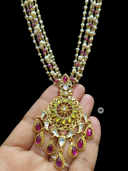 925 Kundan Pearl Necklace