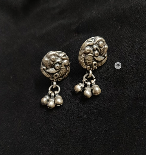 925 Silver Peacock Drop Earrings