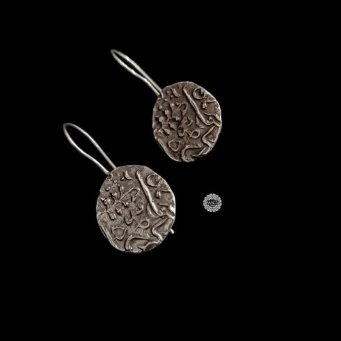 925 Coin Script Earrings