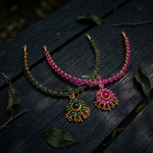 925 Gold Reversible Attigai Necklace (pre order)