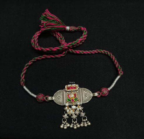 925 Silver Kundan Short Choker