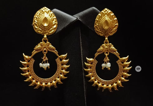 Gold plated Pearl Chandbali