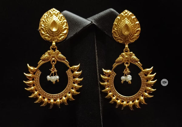 Gold plated Pearl Chandbali