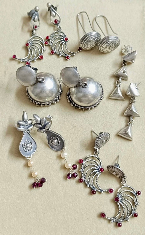 925 Plain Silver Jhumka