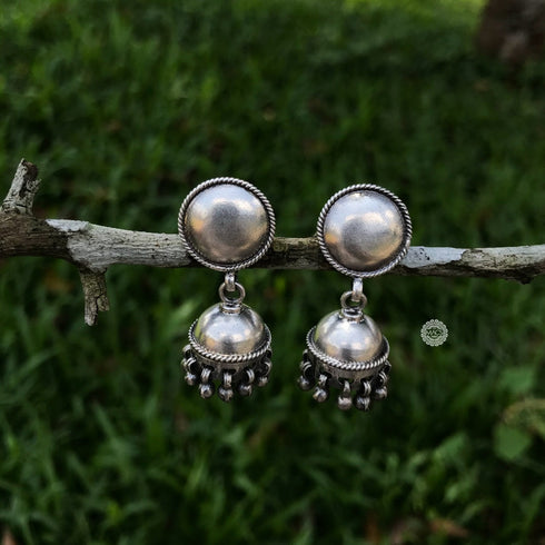 Silver Mini Plain Jhumka