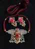 925 Silver Kundan Fish Set