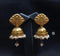 925 Goldplated Peacock Pearl Jhumka